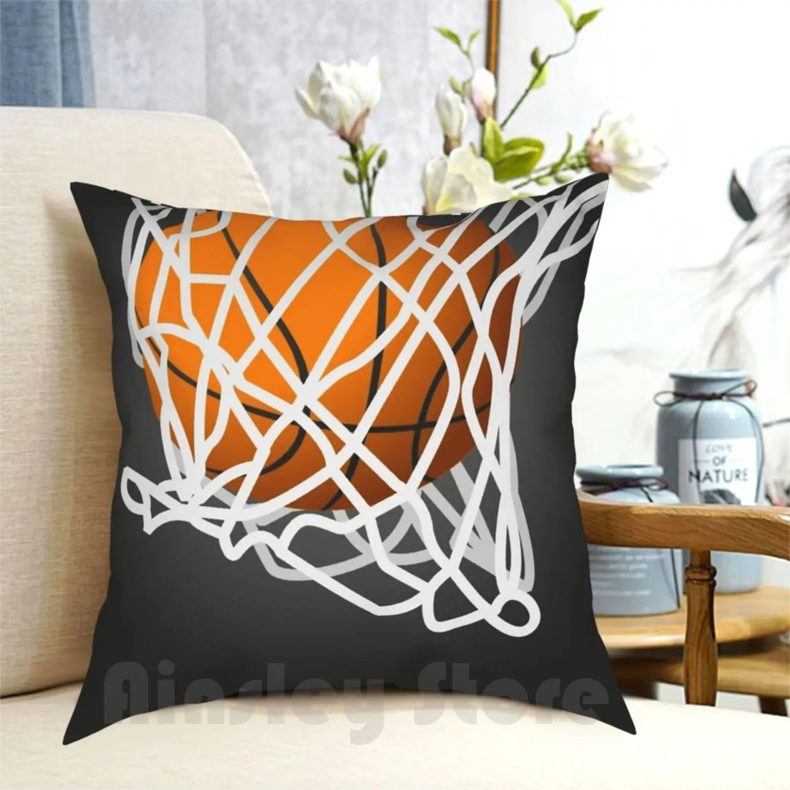 

Basketball Pillow Case Printed Home Soft DIY Pillow cover Basketball Sports Game