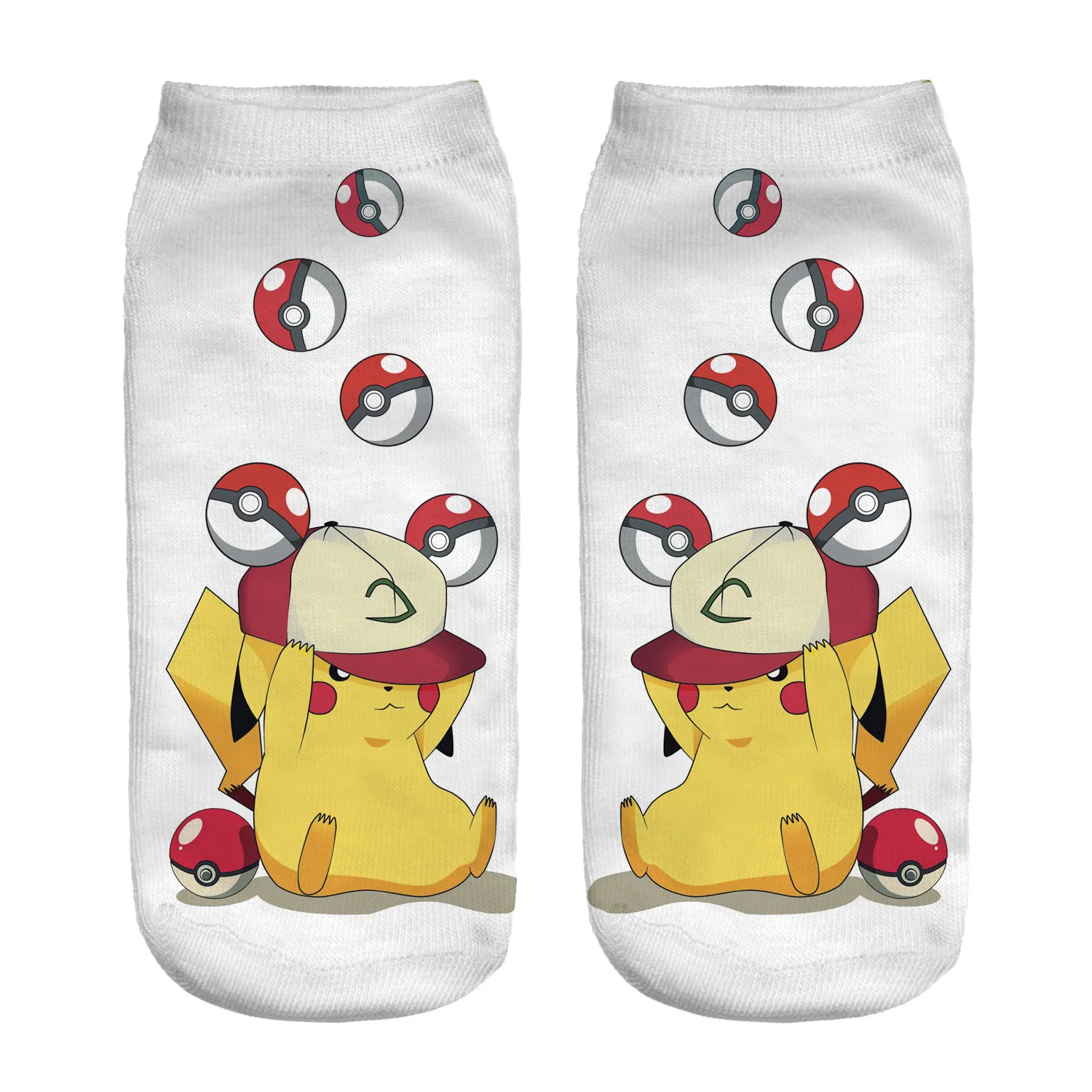 New Pokemon Pikachu Cotton Socks Pokemon Squirtle Charmander Bulbasaur Anime Cosplay Men Women Ankle Cotton Socks Christmas Gift