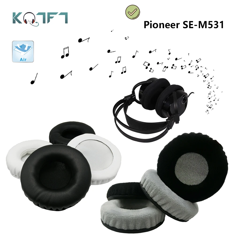 

KQTFT flannel 1 Pair of Replacement Ear Pads for Pioneer SE-M531 Headset EarPads Earmuff Cover Cushion Cups