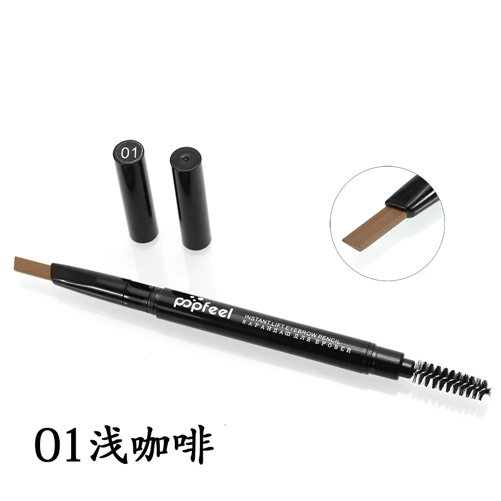 Double head automatic eyebrow pencil genuine waterproof anti sweat non-dizzy lasting makeup thrush powder eyebrow brush makeup7g