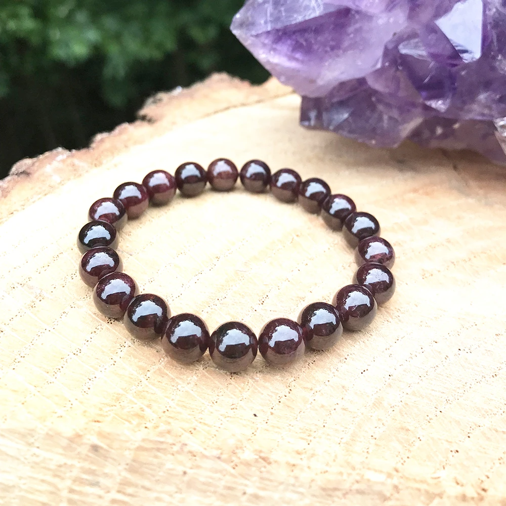 Wholesale Garnet Bracelet Chakra Healing Gemstone Bracelet for Women Manifestation Abundance Yogi Wrist Mala Bracelet