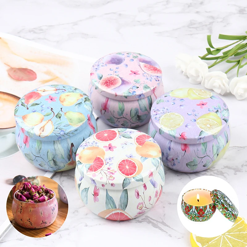 Retro Floral Tin Can Lovely Mini Gifts Jewelry Tin Box Cookie Candy Tea Storage Box Candy Gift Case DIY Tools 1PC Random Send