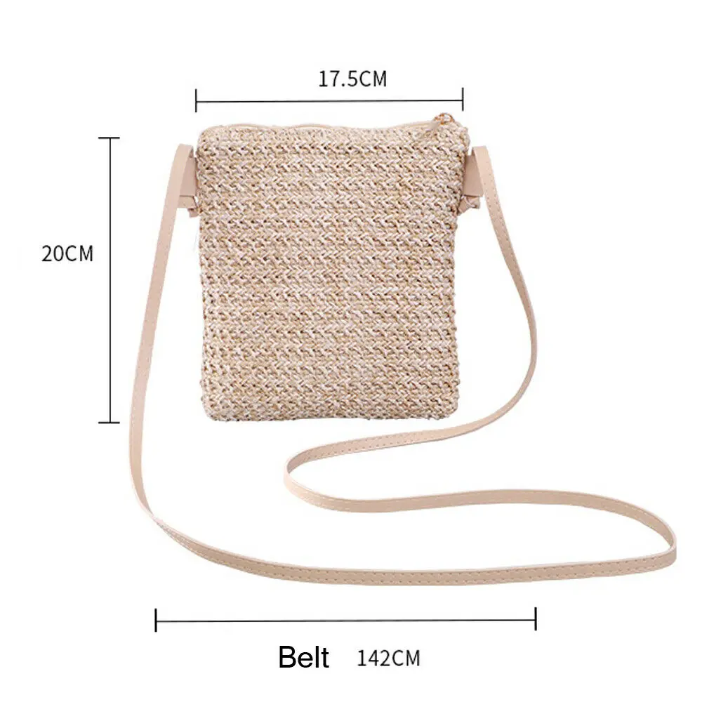 2021 Newest Style Crossbody Bags For Women Girl Straw Small Square Rattan Bags Handbag