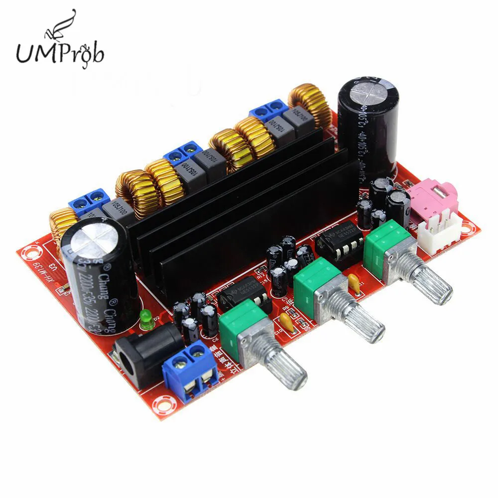 

TPA3116D2 50Wx2+100W 2.1 Sound Channel Digital Amplifier Board 12-24V DC XH-M139 DIY Development Board