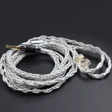 8 Core Silver Blue Hybrid Earphone Cable #3