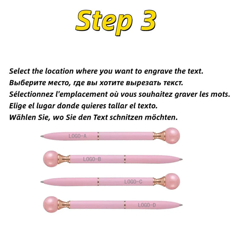 Cute Candy Pearl Pen Rotating Metal Ballpoint Pen Custom Logo Text Lettering Gift Pen Advertising Pen Colorful Optional