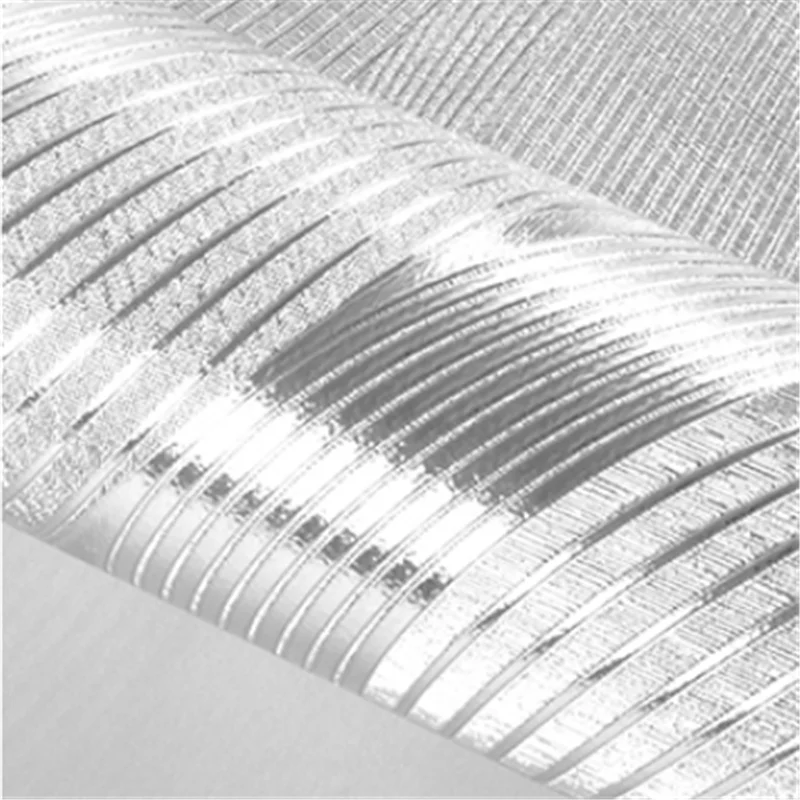 wellyu Personalized high-end silver foil wallpaper wave pattern curve stripe KTV glitter glowing background wallpaper