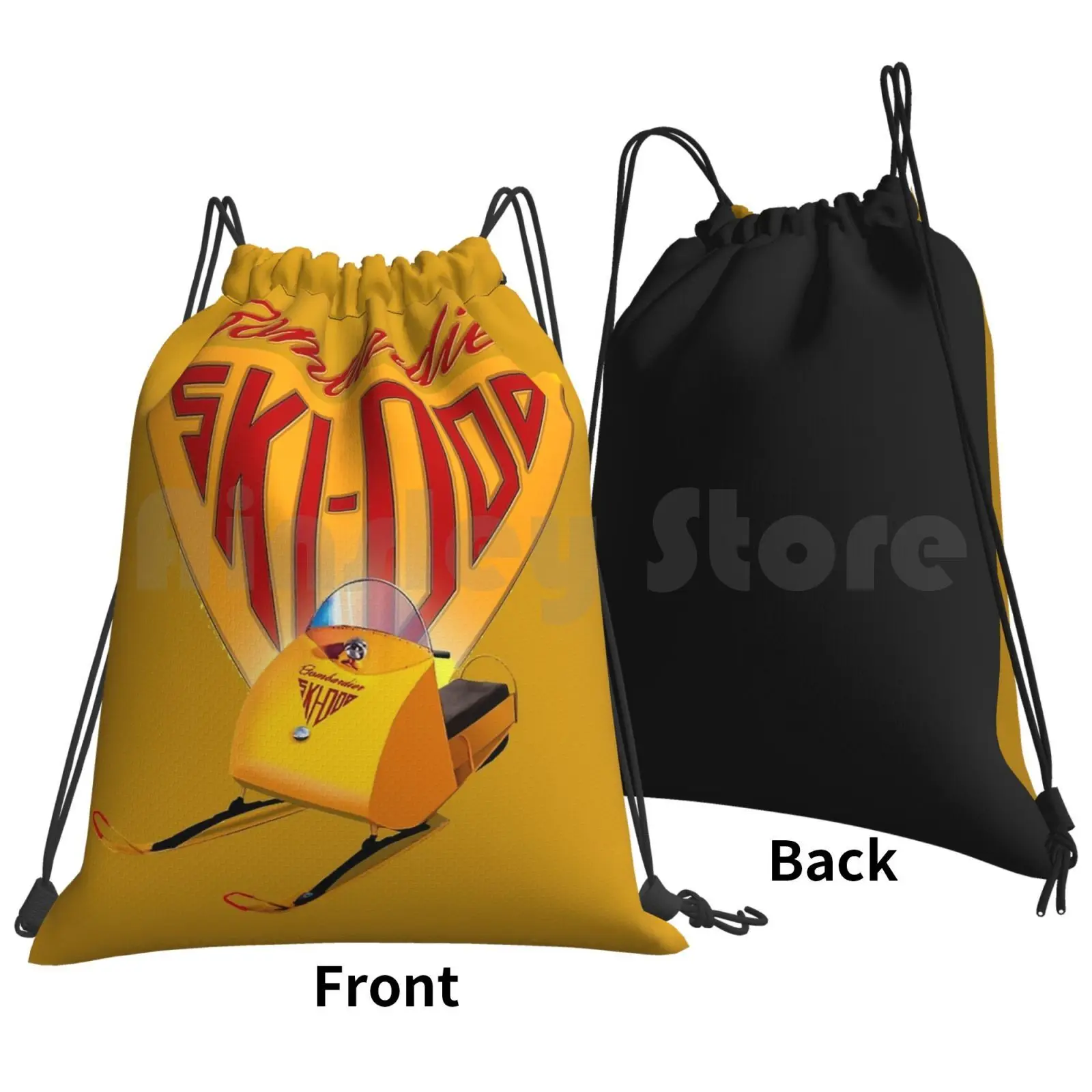 Vintage Ski Doo Backpack Drawstring Bag Riding Climbing Gym Bag Vintage Ski Doo Snowmobile Canada Arctic Cat Polaris Rupp