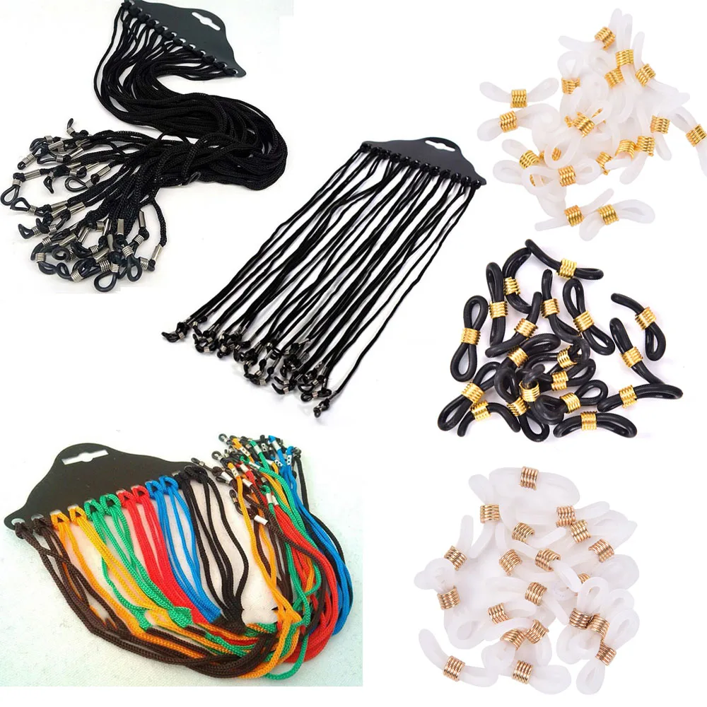 12pcs/lot Adjustable  Black Color Neck Cord Strap String Landyard Holder For Eyeglass Glasses Sunglasses