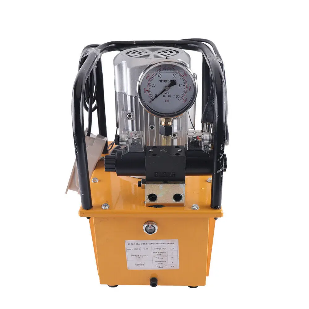 750W Pompa Hidrolik Didorong Listrik 10000PSI Pompa Minyak Pompa Hidrolik Fungsi Ganda 110V/220V