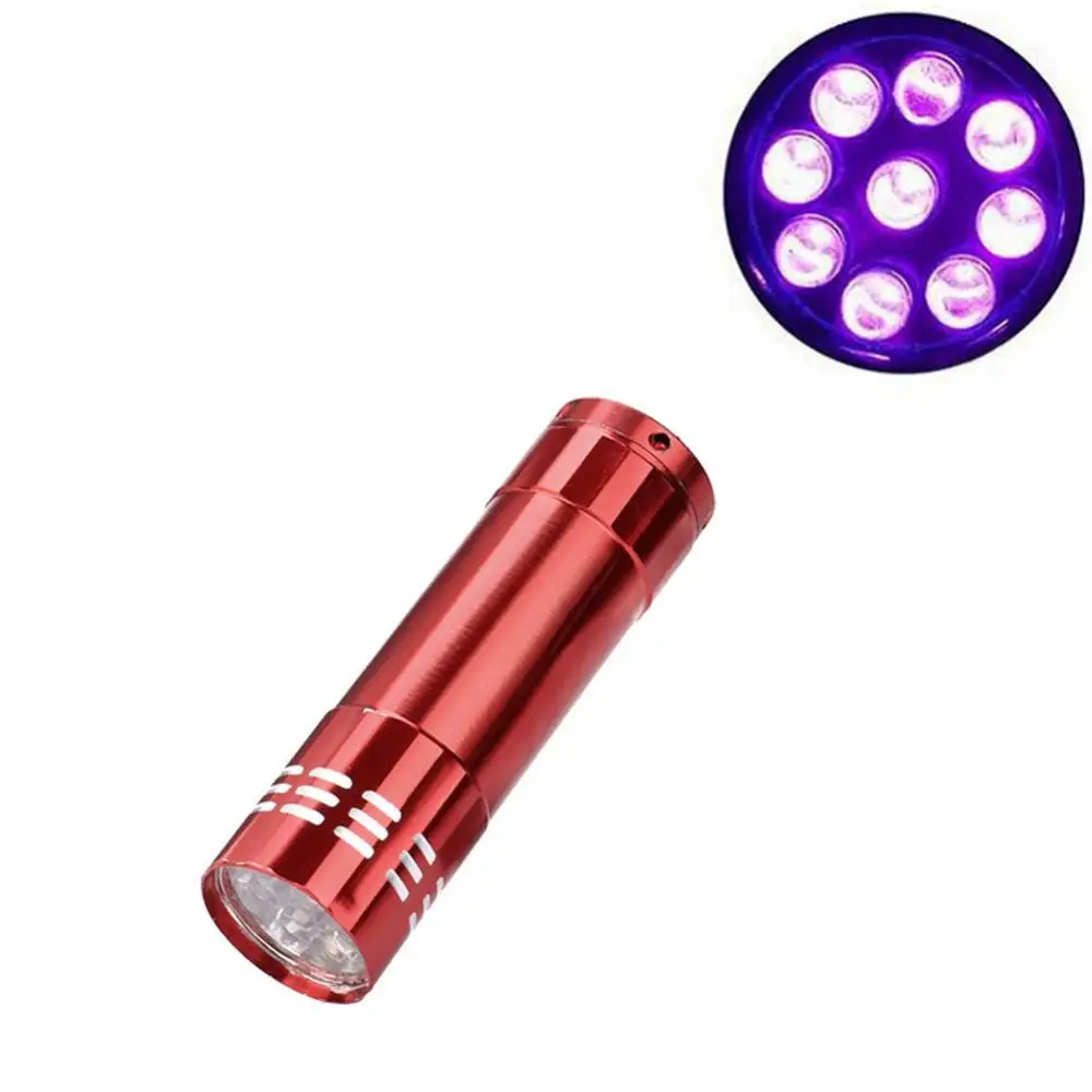 Portable Mini Aluminum Multifunction 9LED Flashlight Torch Light Pocket Lamp Penlight Mini Flashlight