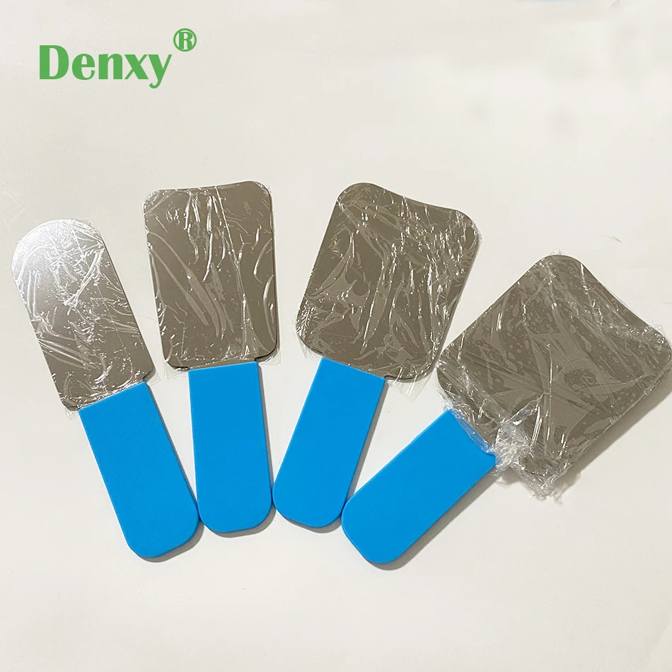 1set/4 pezzi A + fotografia di specchio dentale Denxy di qualità con manico specchi A doppia faccia strumenti dentali materiale dentale