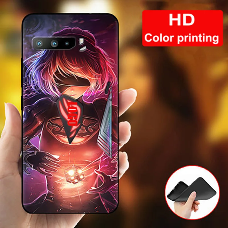 For Asus ROG Phone 3 Case Soft Slim Silicon Thin game phone Cover Bumper TPU Protective case for Asus ROG 3 5G partten printing