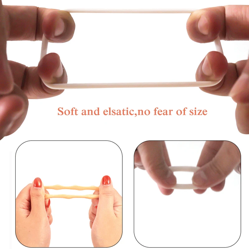 2PCS Male Penis Rings Foreskin Corrector Resistance Ring Delay Ejaculation Sex Toys for Men Daily/Night Cock Ring