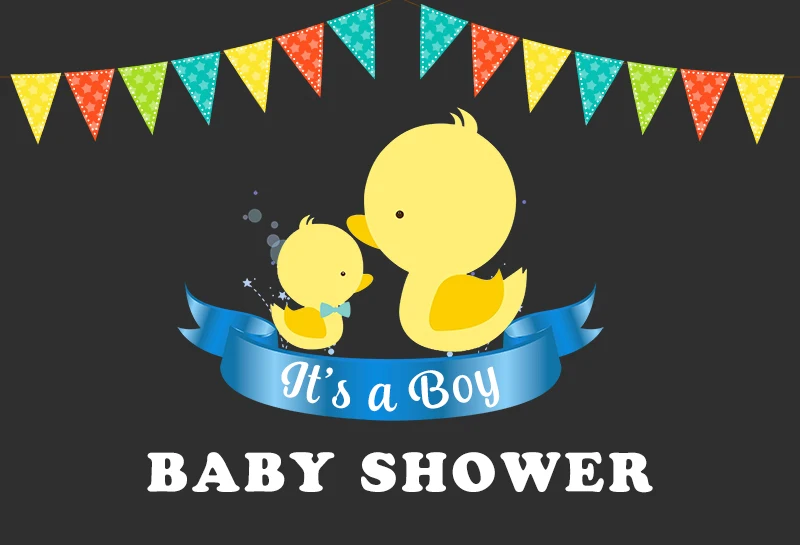 Baby Hintergrund Cartoon Ente Baby Dusche Foto Studio Kinder 1st Geburtstag Party Decor Fotografie Hintergrund