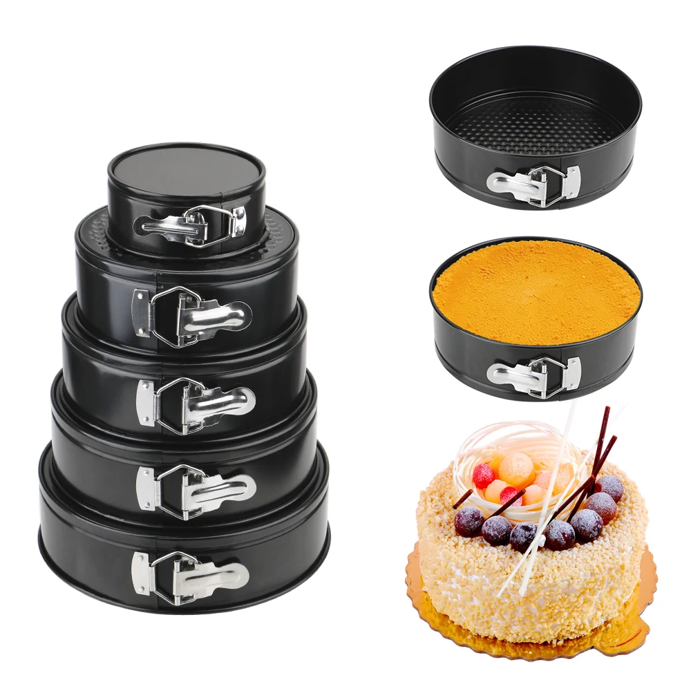 NICEYARD Non-Stick Metal Bake Mould Removable Bottom Kitchen Accessories Round Cake Pan Bakeware Carbon Steel Cakes Molds