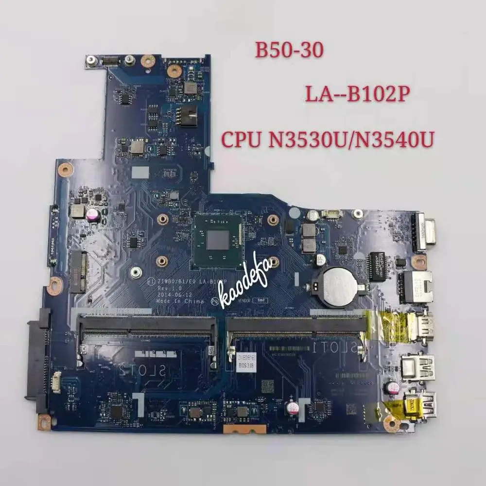 for Lenovo B50-30 Mainboard LA-B102P CPU N3530 N3540 FRU 5B20G90135 100% Test Ok