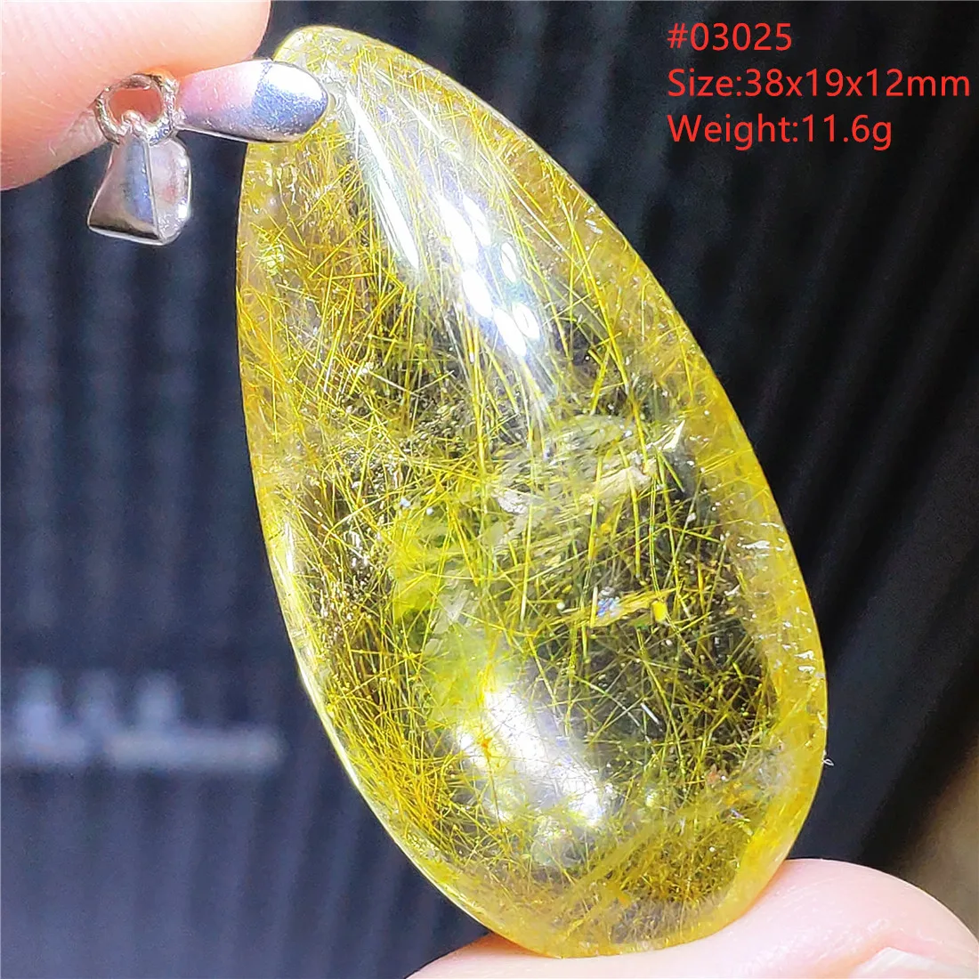 Genuine Natural Gold Rutilated Quartz Water Drop Pendant Gemstone Brazil Necklace Waelthy Stone Women Men Jewelry Brazil AAAAAA