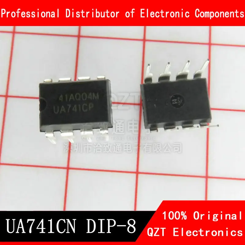 10pcs UA741CN UA741 LM741 UA741CP op amp compensation type DIP-8 new and original IC