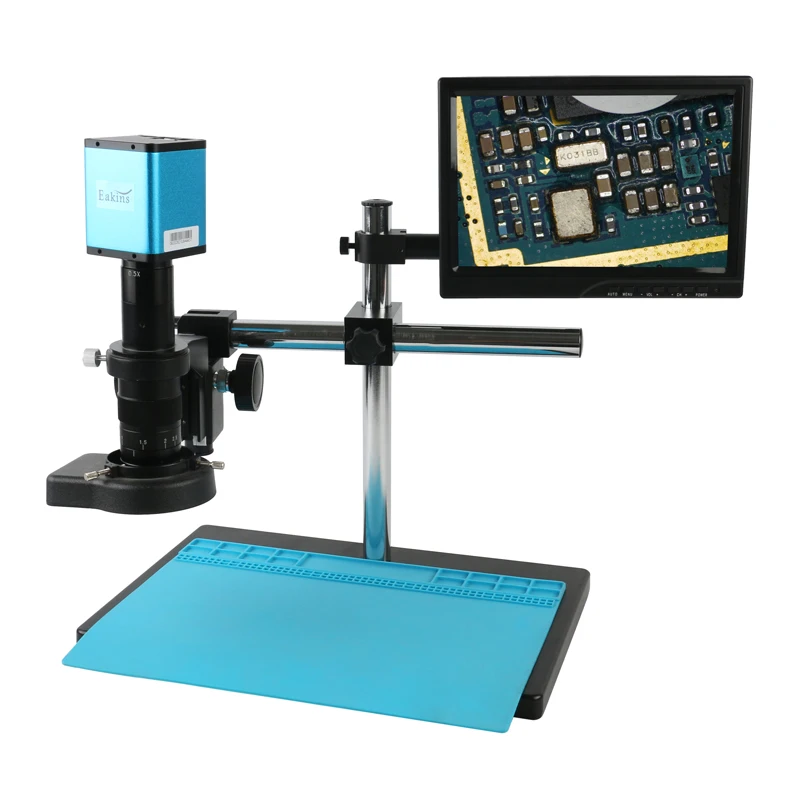 Adjustable Boom Stand 1080P SONY Auto Focus HDMI TF Industry Video Microscope Camera Work System For PCB Soldering Repair