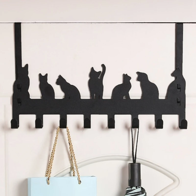 Detachable Nail-free Non-marking Door Back Hanger Clothes Hanger Coat Hook Creative Cartoon Wall Hanging Perchero Pared вешалка