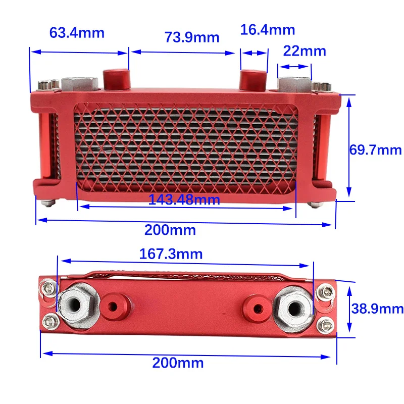Motorcycle Oil Radiator Cooler Engine Cooling Universal 125ml kit for KTM Monkey 110cc 125 140cc ATV Quad Motor Dirt Pit Bike