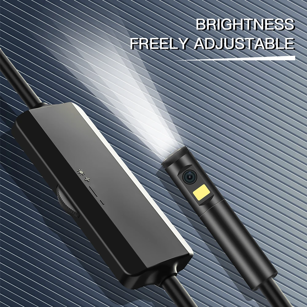Câmera industrial do endoscópio do telefone móvel de 3in1 usb da dupla-lente ip689 impermeável 8mm/5.5mm1080p conduziu a luz linha macia e dura