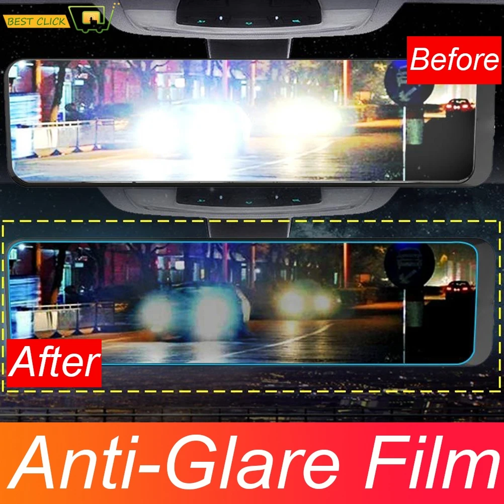 Universal Interior Rear View Mirror Anti Glare Film Anti Scartchproof Fog Nano Protective Sticker Car Accessories