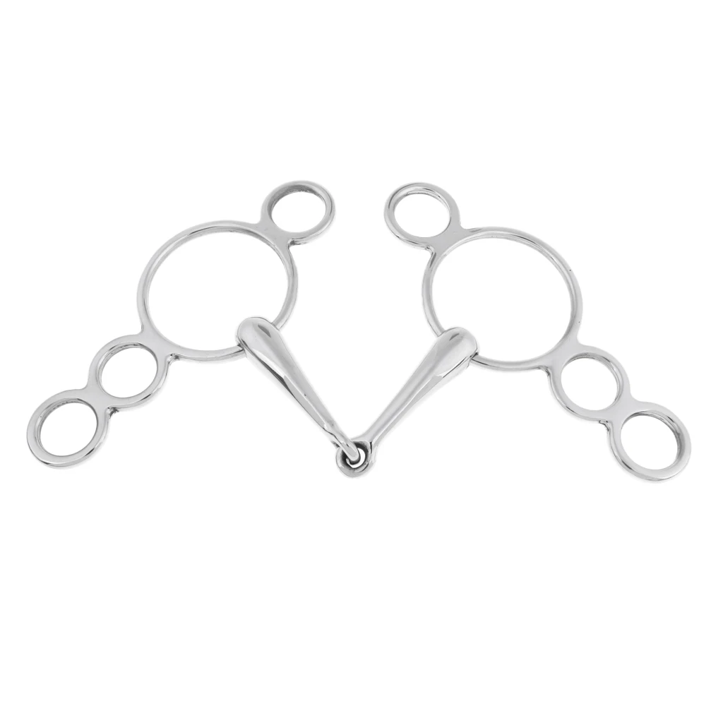 MagiDeal acciaio inossidabile Gag Bit Horse Tack accessori per equitazione inglese