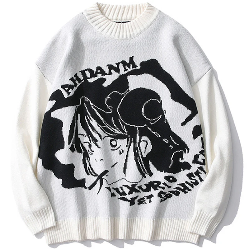 Pull Streetwear Hip Hop Harajuku pour hommes, pull fille Anime, pulls vintage, style japonais rétro, automne 2023, Y-adt