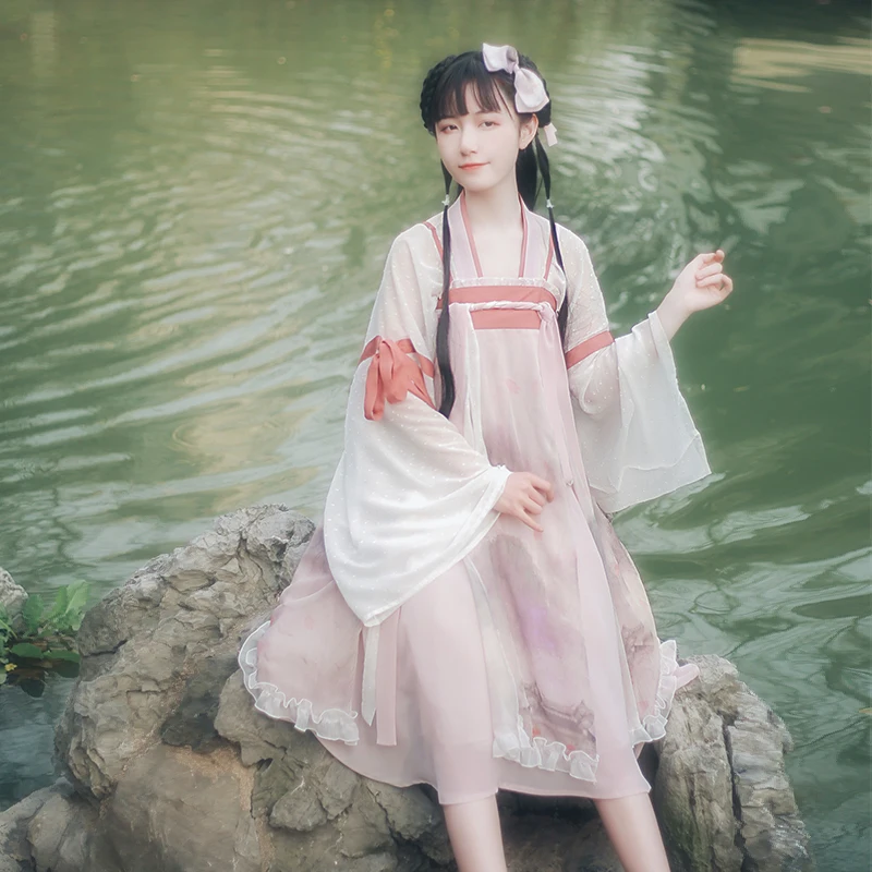 Dolce lolita elegante studente vittoriano stile preppy Hanfu retro set top + gonna kawaii girl loli cos gothic lolita kimono dress