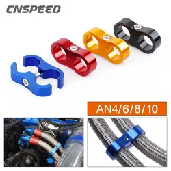 Universal AN4 AN6 AN8 AN10 Car Billet Oil Fuel Water Hose Tube Seprator Bracket Divider Clamp Line Separator Aluminum