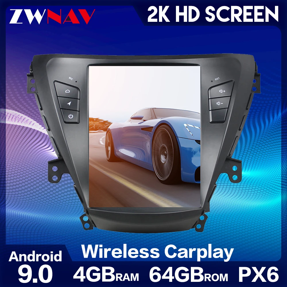 ZWNAV For Hyundai Elantra 5 JK GD MD UD 2010-2016 Car Radio Multimedia Video Player Navigation GPS Android 9 PX6 64GB