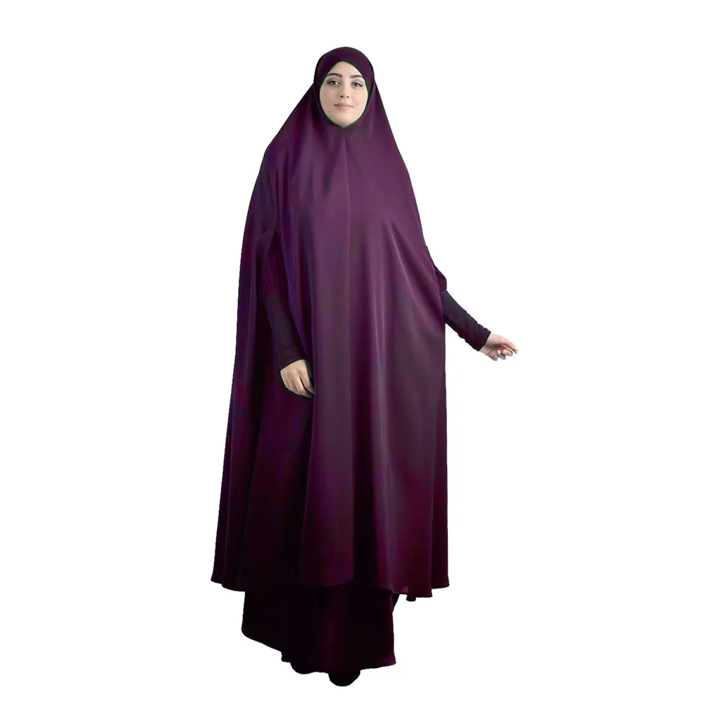 

Eid Ramadan Overhead Prayer Garment Women Muslim Maxi Dress Hooded Abaya Islamic Clothing Caftan Full Cover Kaftan Robe Gown