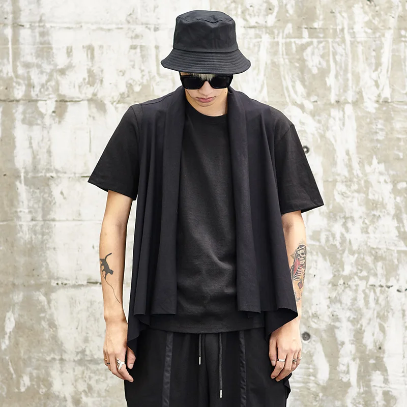 

Men's new summer hairstylist style dark Yamamoto style Japanese versatile casual loose vest