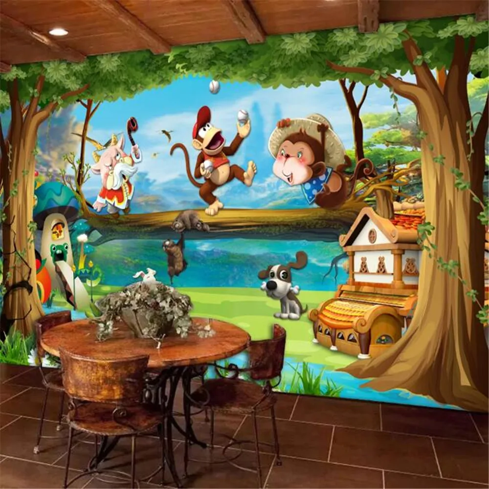 Milofi custom personality wall covering wallpaper fantasy cartoon children's room beautiful children's room background wall pain