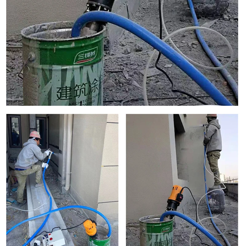 Multifunctional 2200W portable real stone paint spraying machine Putty fireproof coating mortar high pressure exterior wall