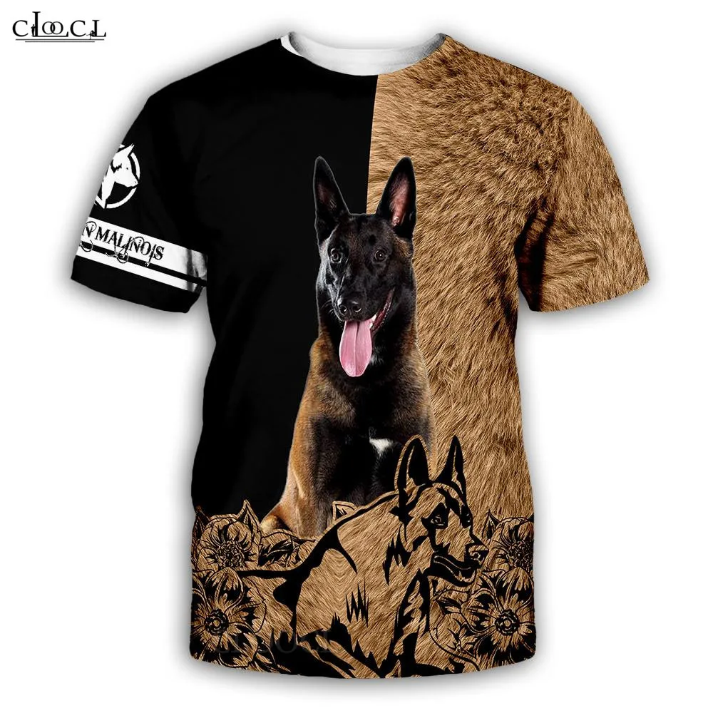 HX Belgian Malinois Printed T-shirts Animals Pets 3D Print Men Clothing Women Casual Streetwear Harajuku T Shirt S-7XL