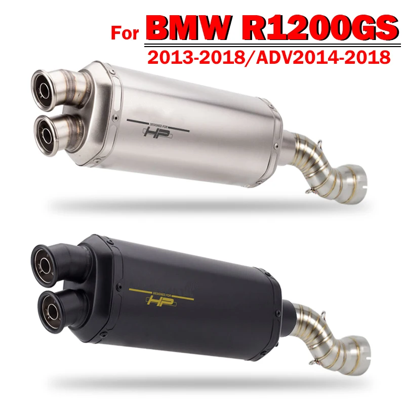 

R1200GS ADV Advanture Slip-on Exhaust Middle Link Pipe Dual Escape Muffler DB Killer Catalyst for R1200GS ADV 2013 2014-2018