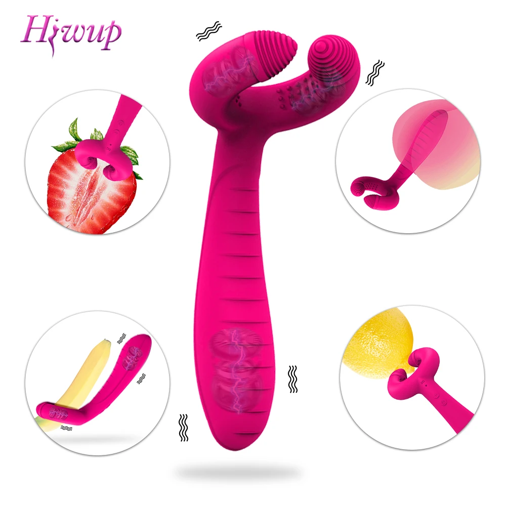 Vibrador dildo com 3 motores para ponto g, anal, vaginal, passagem dupla, clitóris, estimulador de pênis, brinquedos sexuais para mulheres, homens, casais, adultos, 18