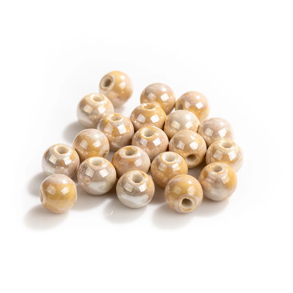 20pcs Ceramic imitation pearl beads Porcelain Pendant Bead For Bracelets Making Part Accessories Wholesale Necklace #XN182