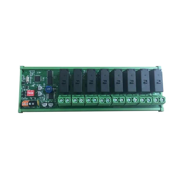 8-channel Self-holding Super-high Current Switch Board 485 Bus Control, Support Rail Mounting Relay Control Module