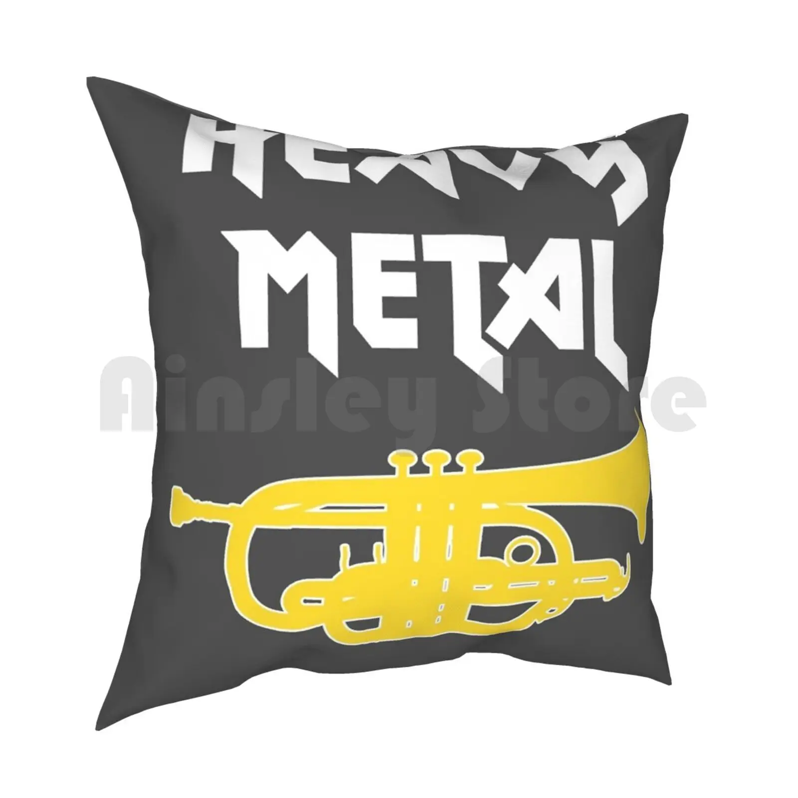 Cornet-Heavy Metal-Funny Trumpet Gift / Funny Cornet Gift Pillow Case Printed Home Soft DIY Pillow cover Cornet Trumpet