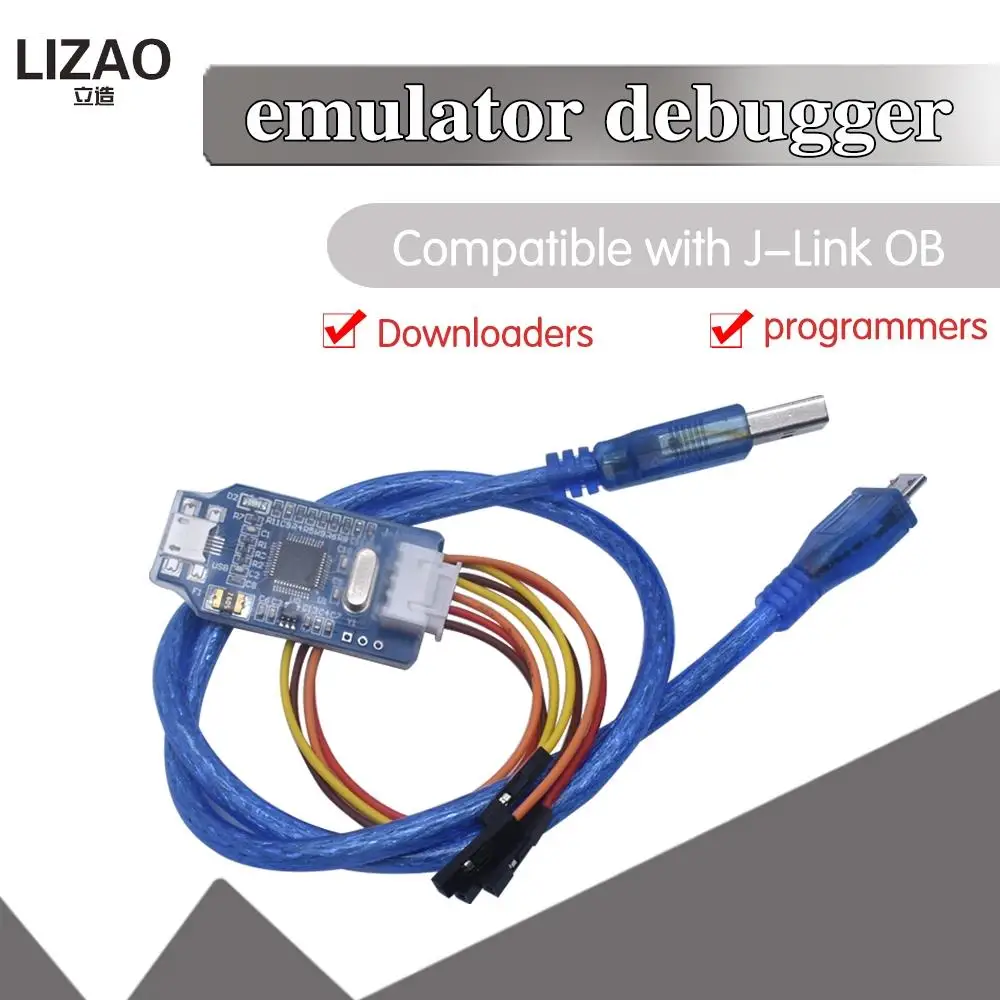 OB ARM Emulator Debugger Programmer Downloader Replace V8 SWD M74 for Arduino J-Link with Micro USB Cable 4 Pin Jumper Wire