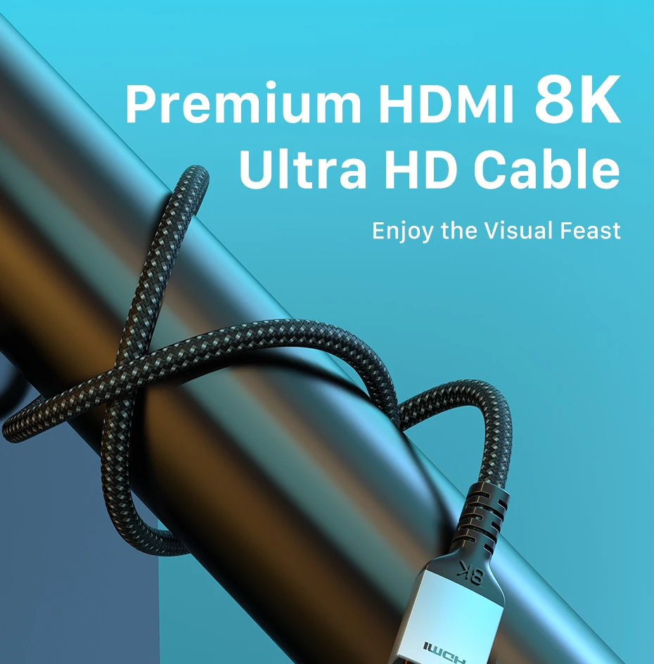 CABLETIME 8K HDMI-Kabel HDMI-kompatibel 2.1 8K/60Hz 4K/120Hz für PS5 Xiaomi TV Box Ultra High Speed zertifiziert 48 Gbit/s ﻿ – Detail 1