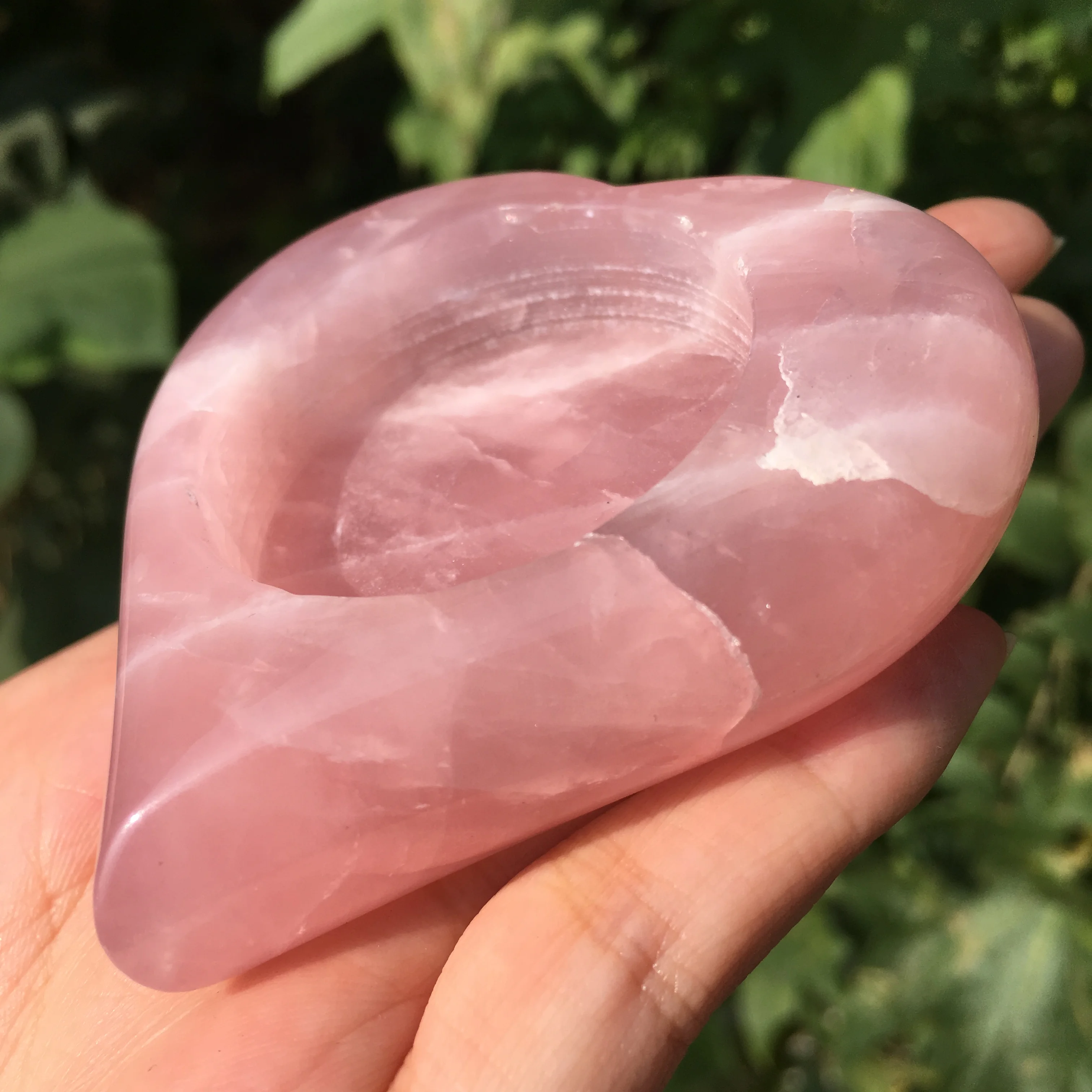 Natural Crystal Candlestick Polished Rose Quartz Candelabrum Hand Carved Pink Gemstone Lucky Fortune Healing For Decor