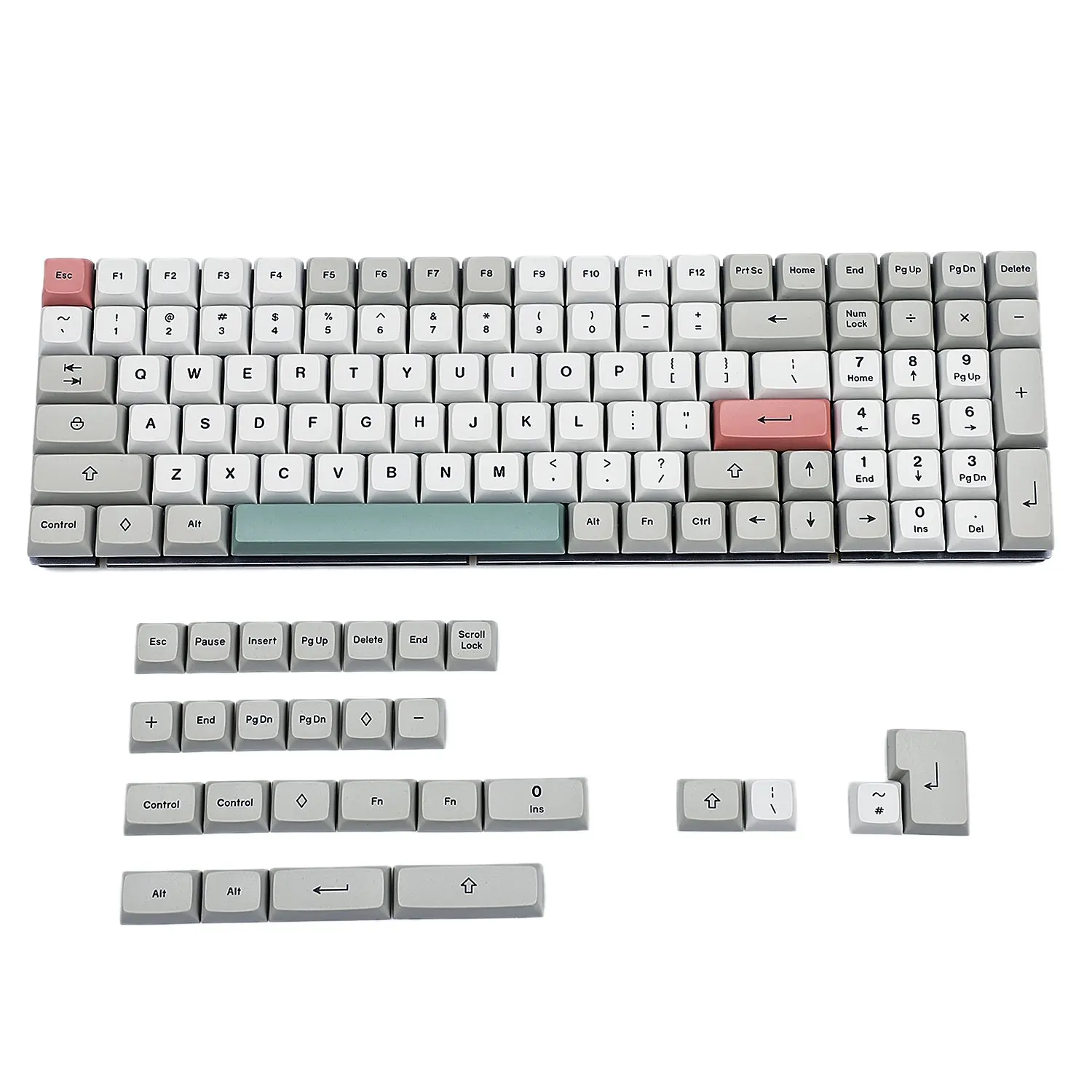 

XDA Profile ANSI ISO 125 Key 9009 Retro Dye Sub PBT GK61 Keycaps For Mechanical Keyboard Filco Ducky GMMK 61 84 64 96