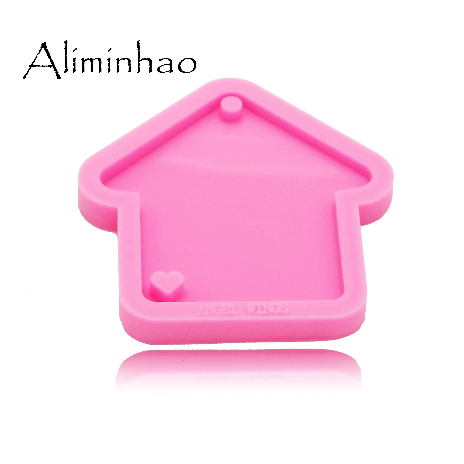 DY0175 Shiny Christmas House Silicone Molds DIY Epoxy Resin Crafting Keychains Mold, Fondant Chocolate Sugarcraft Cake Molds