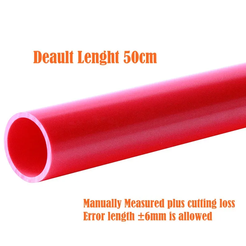 

2pcs 50cm O.D 20~50mm Red UPVC Pipe Aquarium Water Supply Pipe Irrigation Fish Tank PVC Pipe Drainpipe Water Tube