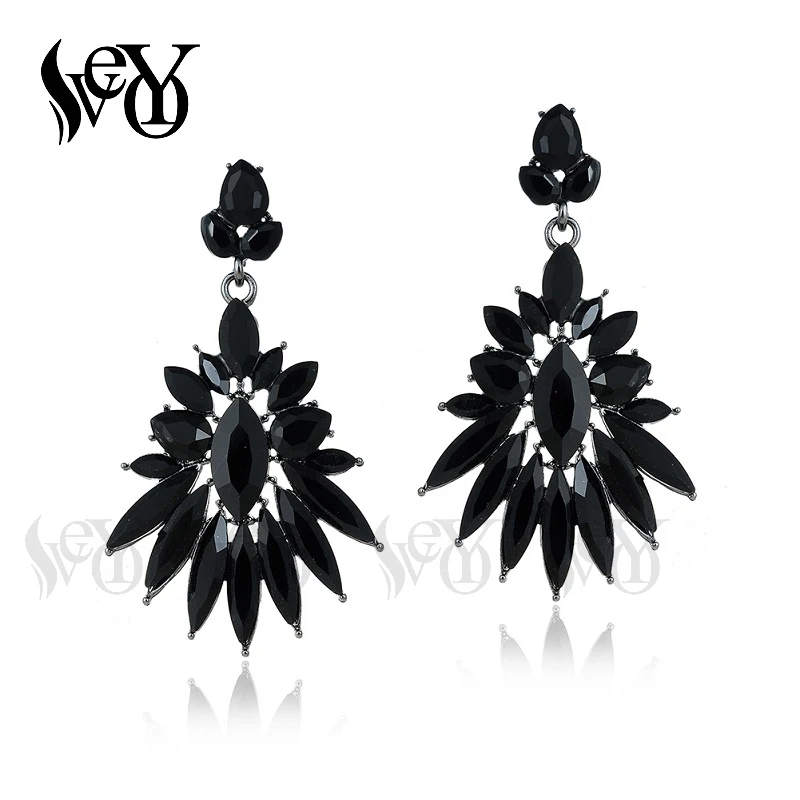VEYO Geometry Crystal Drop Earrings Vintage Party Dangle Earrings for Women Fashion Jewelry Gift New image 5